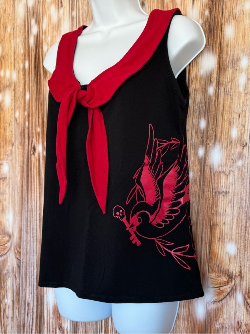 Hot Topic Midnight Hour Sparrow Sailor Pin Up Style Tank Top - Picture 3 of 8